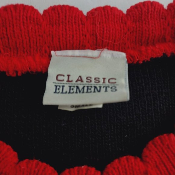 Classic Elements Womens Small Oversized Black Long Sleeve Christmas Sweater - Picture 4 of 5